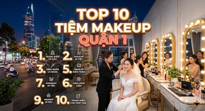Top 10 tiệm makeup quận 1, Chuyên trang điểm đi tiệc - 25 Top 10 tiệm makeup quận 1, Chuyên trang điểm đi tiệc - 24