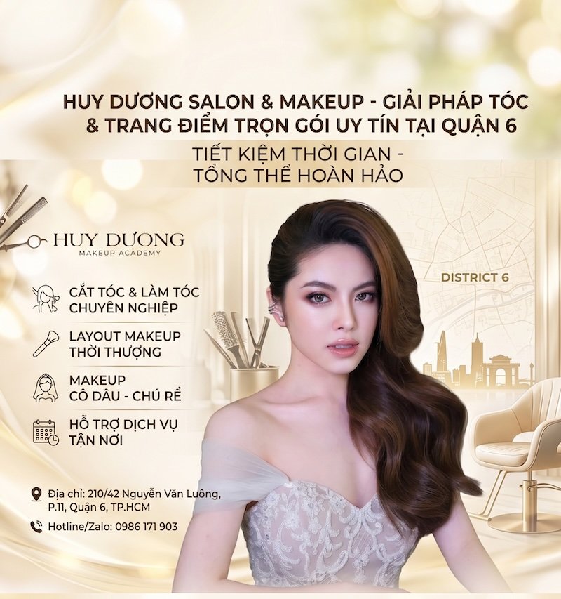 Top 10 tiệm makeup quận 6, Chuyên trang điểm đi tiệc - 29 trang điểm tại nhà quận 6
