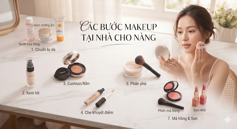 Các bước makeup cơ bản tại nhà cho người mới bắt đầu - 32 Các bước makeup cơ bản tại nhà cho người mới bắt đầu - 31