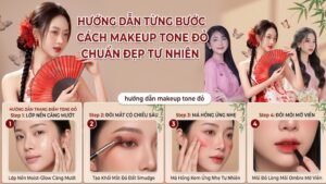 makeup tone đỏ