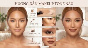 hướng dẫn makeup tone nâu